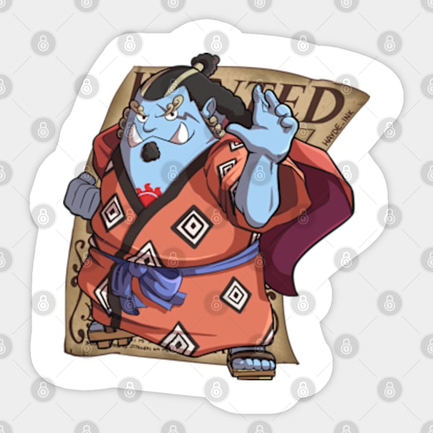 Wanted Jinbe Sticker by Hayde